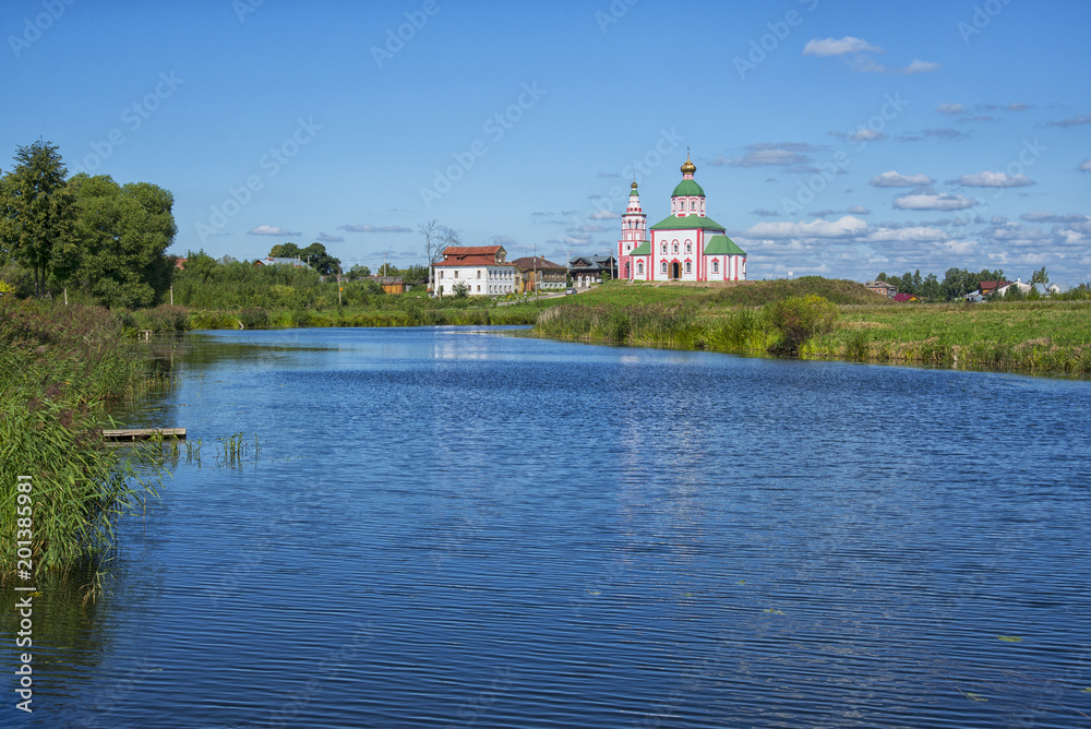 Landscape with the river Kamenka and the Church of St. Elijah