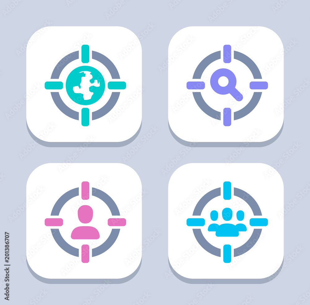Targeting Methods - LED Duo Icons. A set of 4 professional, pixel-perfect icons. Targeting Methods - LED Duo Icons. A set of 4 professional, pixel-perfect icons.