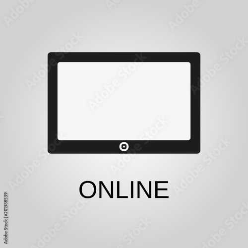 Online icon. Online symbol. Flat design. Stock - Vector illustration