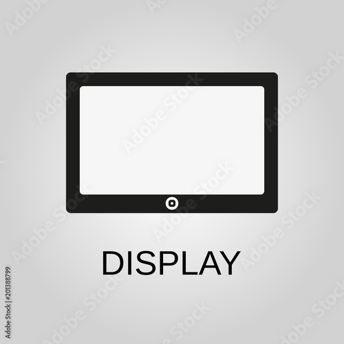Display icon. Display symbol. Flat design. Stock - Vector illustration
