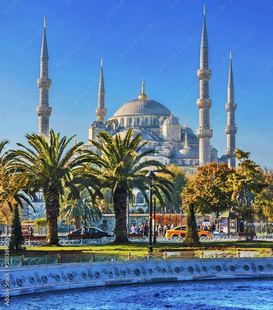 Obraz premium Blue mosque( (Sultanahmet Camii) Istanbul