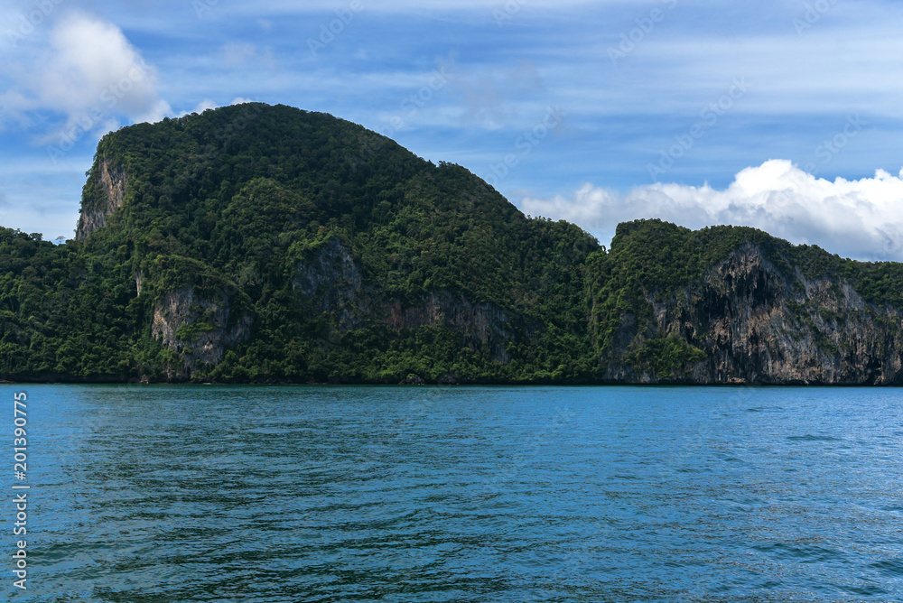 Landscape of Morakot Cave, Andaman Sea, Trang.Top Tourist Attractions in Thailand.Beautiful destinations in Asia, summer holidays, outdoor vacations Landscape of Morakot Cave, Andaman Sea, Trang.Top Tourist Attractions in Thailand.Beautiful destinations in Asia, summer holidays, outdoor vacations
