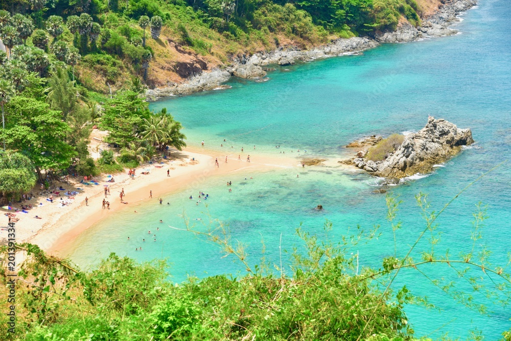 View of Nai Harn Beach from Windmill Viewpoint in Phuket, Thailand