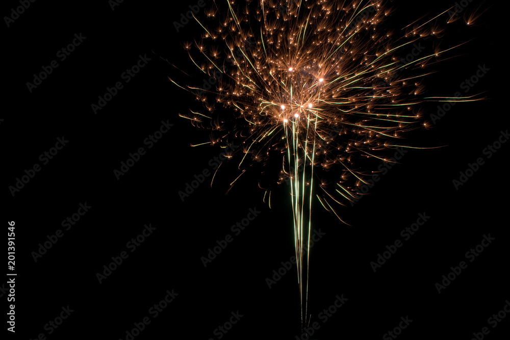 Fototapeta premium colorful firework festivel happy new year 2018 and merry christmas