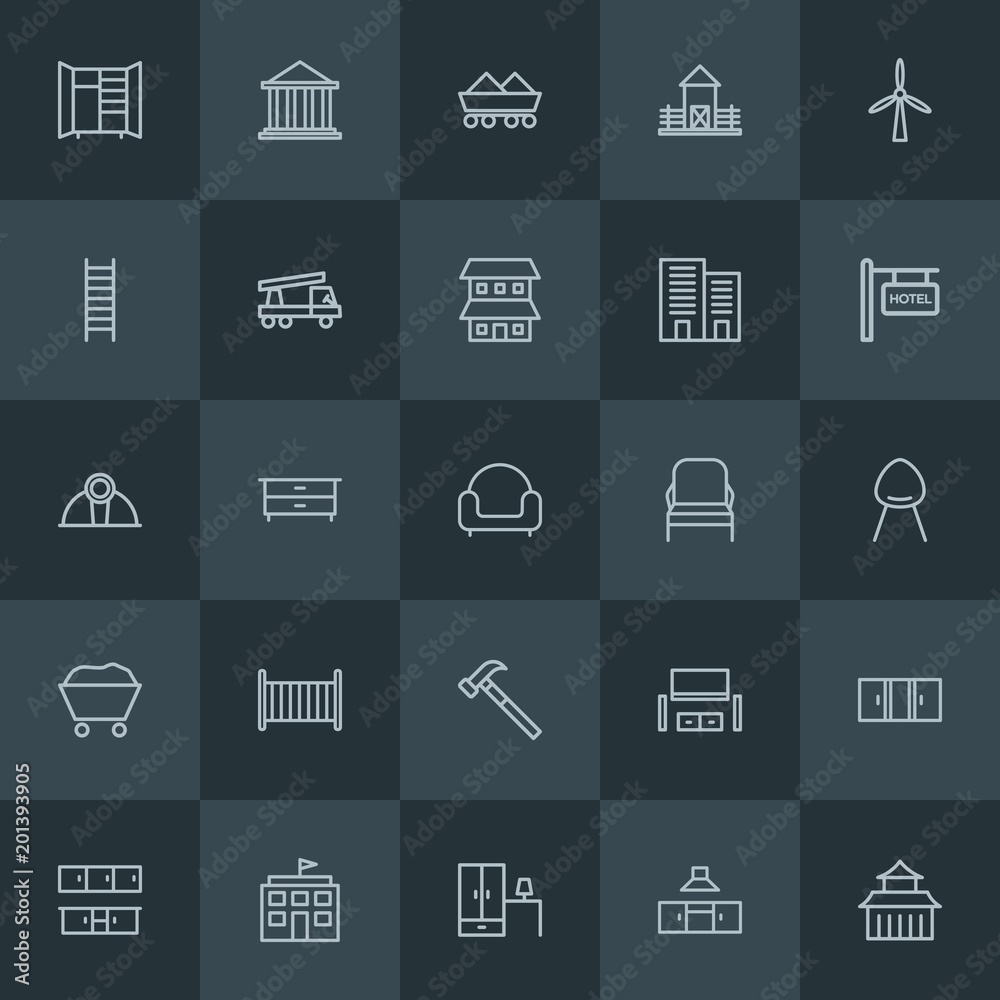 Modern Simple Set of industry, buildings, furniture Vector outline Icons. ..Contains such Icons as closet, cinema, asia, building, home and more on dark background. Fully Editable. Pixel Perfect. Modern Simple Set of industry, buildings, furniture Vector outline Icons. ..Contains such Icons as closet, cinema, asia, building, home and more on dark background. Fully Editable. Pixel Perfect.