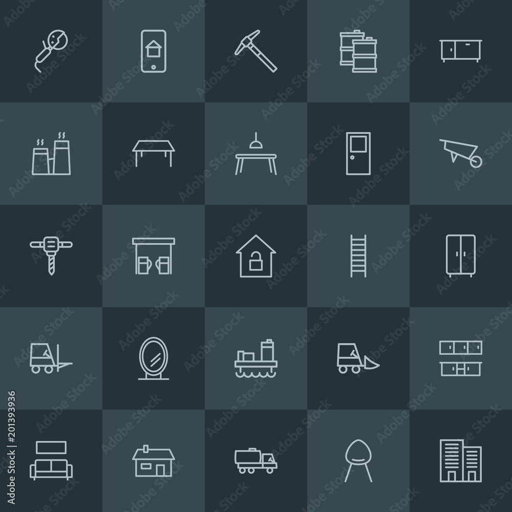 Modern Simple Set of industry, buildings, furniture Vector outline Icons. ..Contains such Icons as transportation, gasoline, home, house and more on dark background. Fully Editable. Pixel Perfect. Modern Simple Set of industry, buildings, furniture Vector outline Icons. ..Contains such Icons as transportation, gasoline, home, house and more on dark background. Fully Editable. Pixel Perfect.