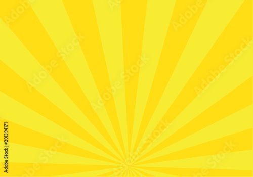 Abstract background with cartoon rays of yellow color.