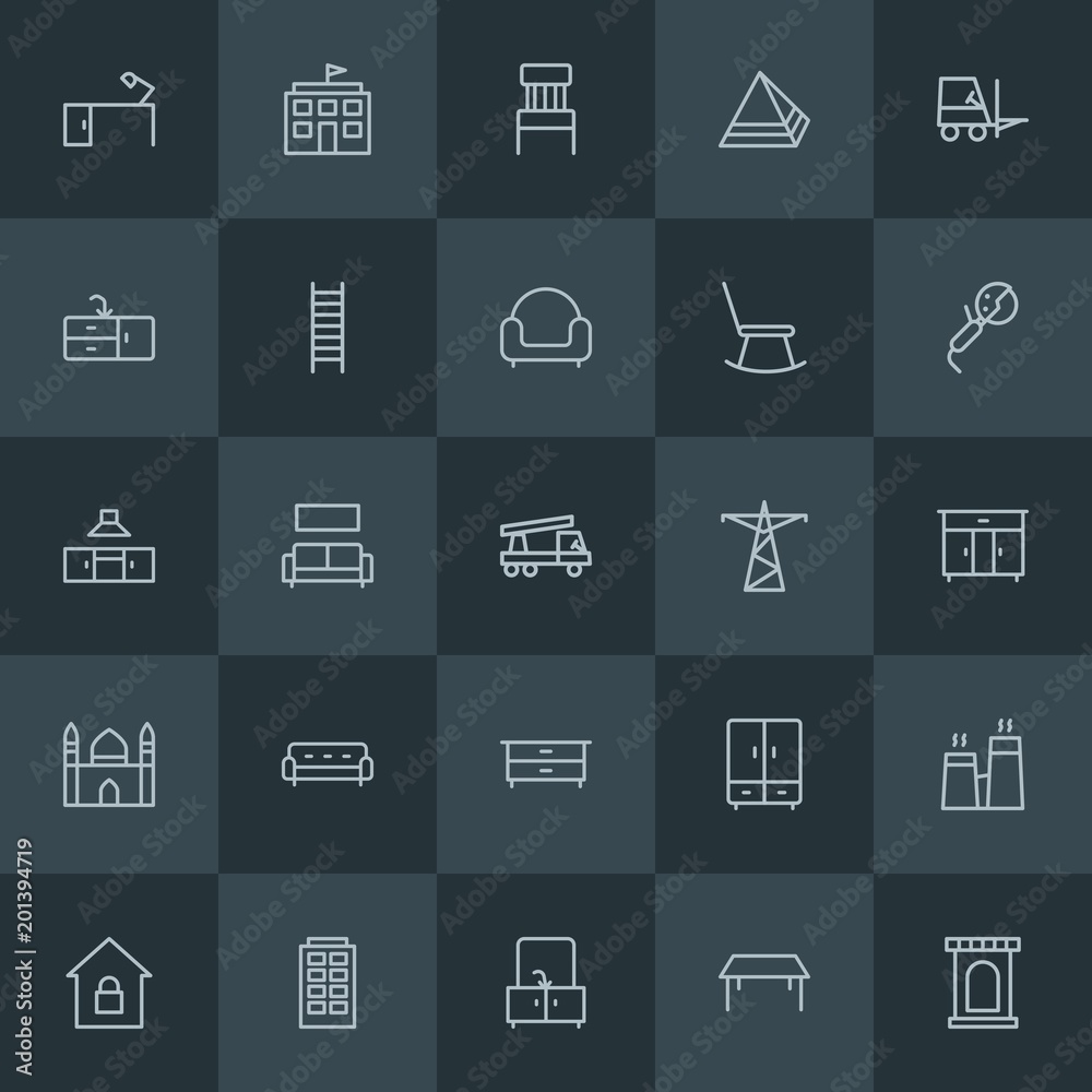 Modern Simple Set of industry, buildings, furniture Vector outline Icons. ..Contains such Icons as furniture, house, castle, closet, plant and more on dark background. Fully Editable. Pixel Perfect. Modern Simple Set of industry, buildings, furniture Vector outline Icons. ..Contains such Icons as furniture, house, castle, closet, plant and more on dark background. Fully Editable. Pixel Perfect.