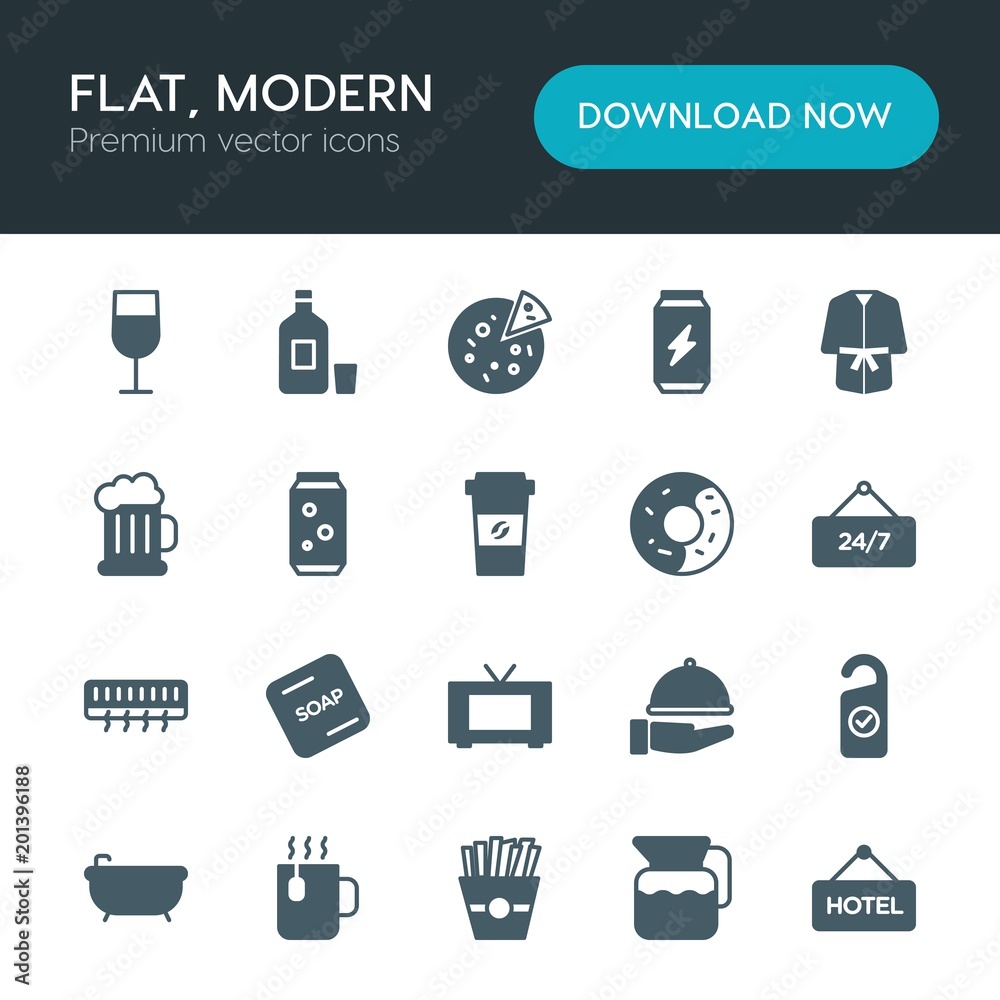 Modern Simple Set of food, hotel, drinks Vector fill Icons. ..Contains such Icons as isolated, sign, spa, cup, solid, hotel, mug, snack and more on white background. Fully Editable. Pixel Perfect Modern Simple Set of food, hotel, drinks Vector fill Icons. ..Contains such Icons as isolated, sign, spa, cup, solid, hotel, mug, snack and more on white background. Fully Editable. Pixel Perfect