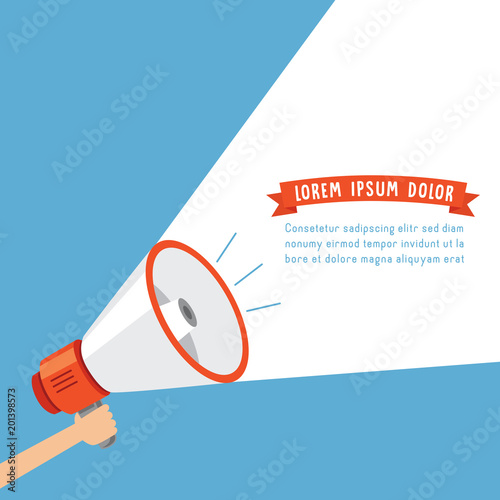 Vector Illustration Of Megaphone