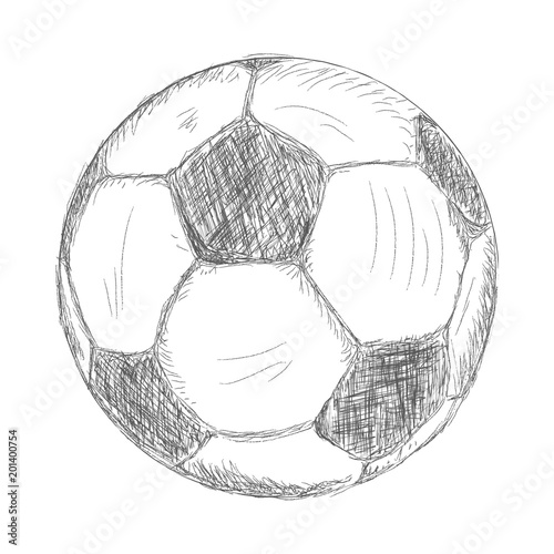 drawn soccer ball