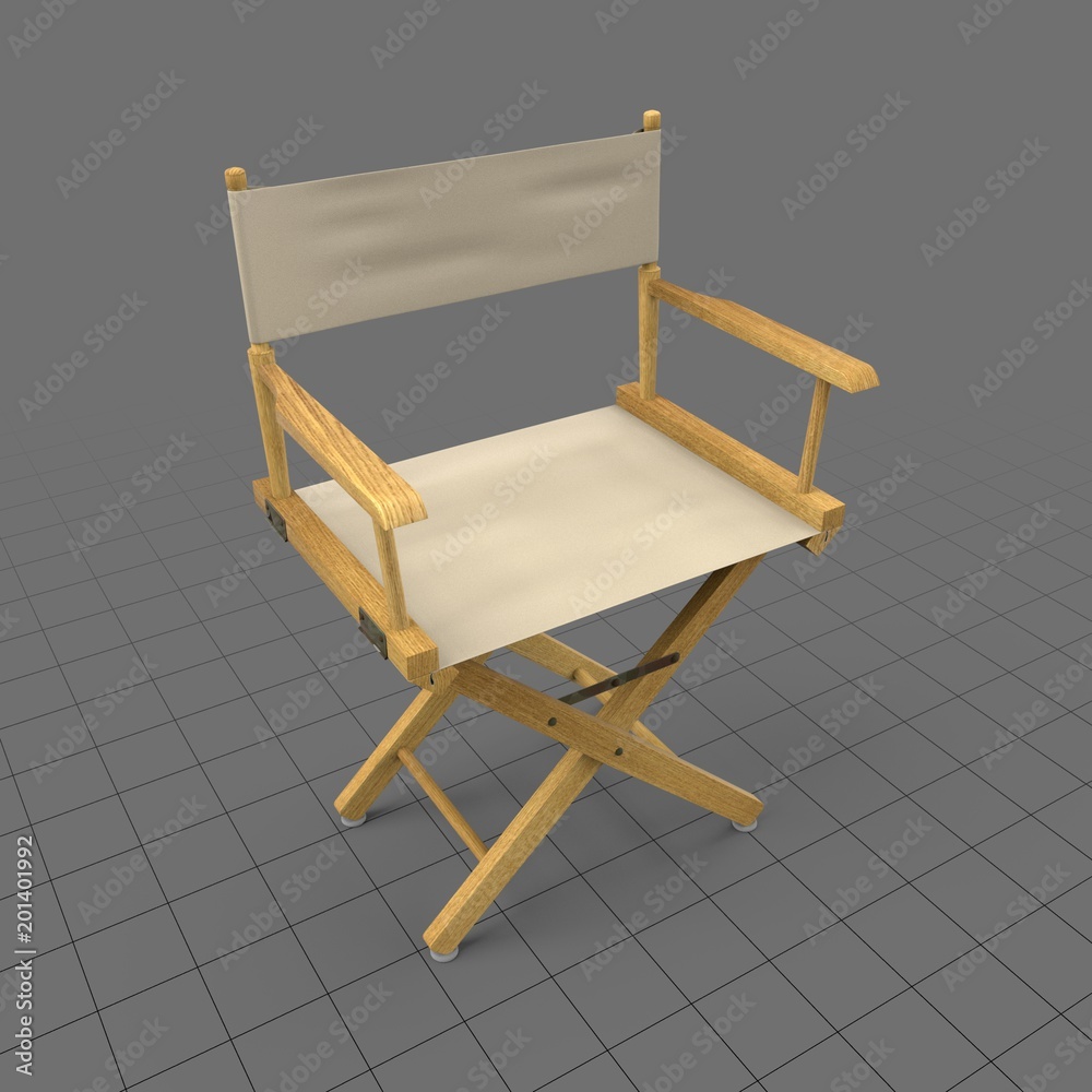 Blank director's chair Stock 3D asset | Adobe Stock