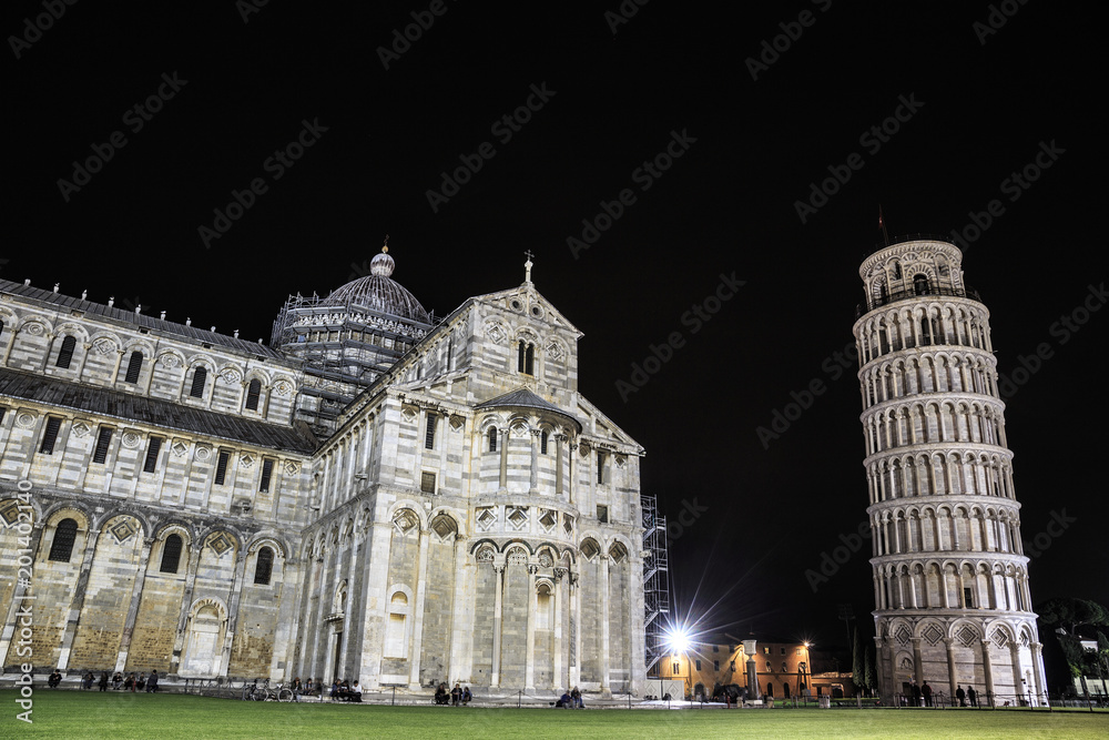 Tower of Pisa at night (Tuscany, Italy)