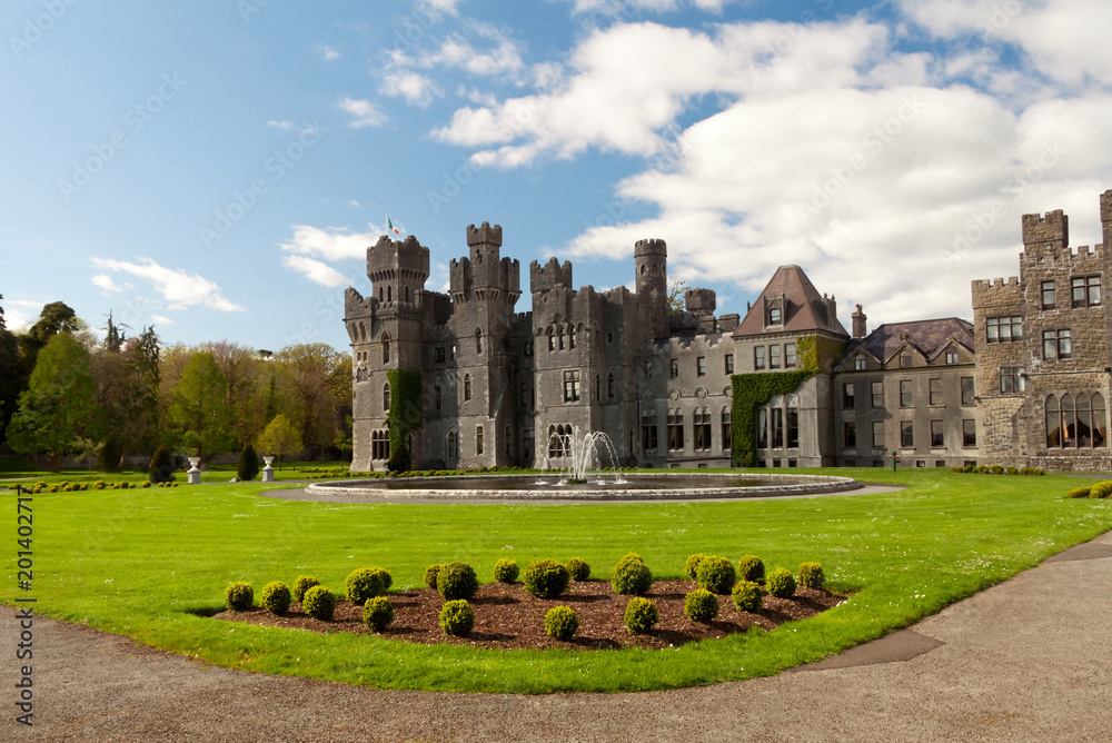 Medieval Ashford castle and gardens - Co. Mayo - Ireland