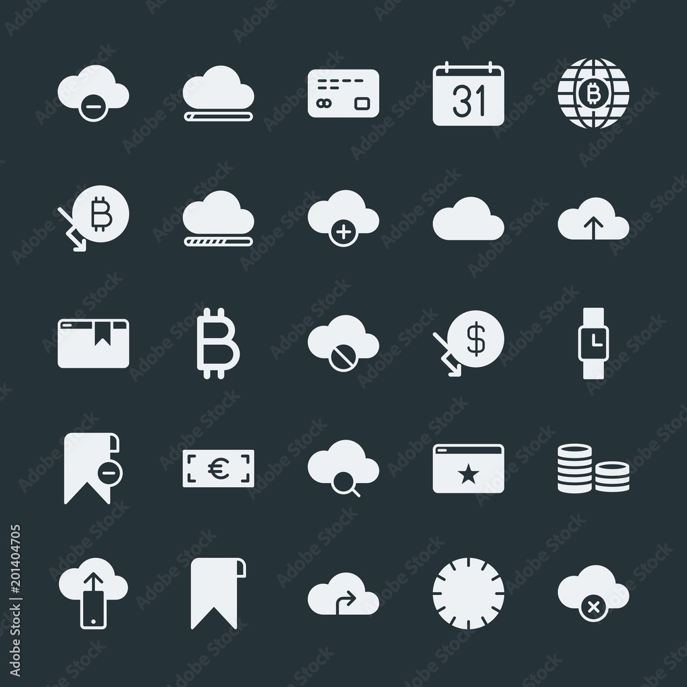 Modern Simple Set of money, cloud and networking, time, bookmarks Vector fill Icons. ..Contains such Icons as web, hour, sky, month, money and more on dark background. Fully Editable. Pixel Perfect. Modern Simple Set of money, cloud and networking, time, bookmarks Vector fill Icons. ..Contains such Icons as web, hour, sky, month, money and more on dark background. Fully Editable. Pixel Perfect.