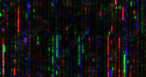 Looping Digital Animation of Noisy Glitch RGB Screen Damage