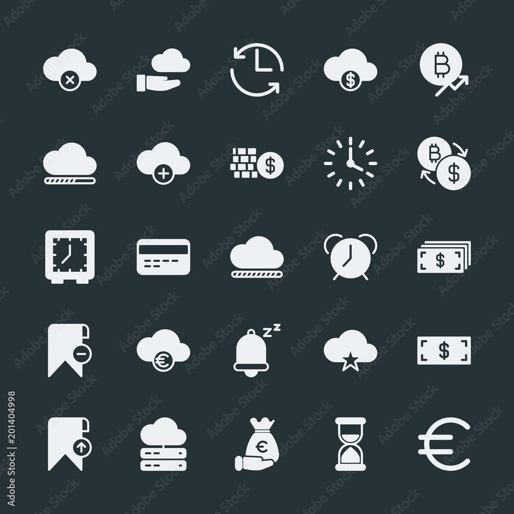 Modern Simple Set of money, cloud and networking, time, bookmarks Vector fill Icons. ..Contains such Icons as buy, bookmark, money, network and more on dark background. Fully Editable. Pixel Perfect. Modern Simple Set of money, cloud and networking, time, bookmarks Vector fill Icons. ..Contains such Icons as buy, bookmark, money, network and more on dark background. Fully Editable. Pixel Perfect.