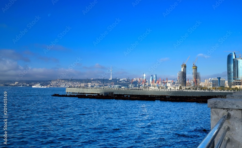 BAKU, Azerbaijan view of Baku Moon