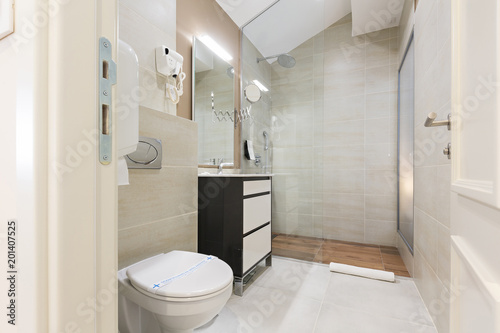 Interior of a hotel bathroom