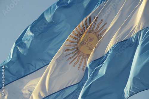 Foto Argentine flag in the wind