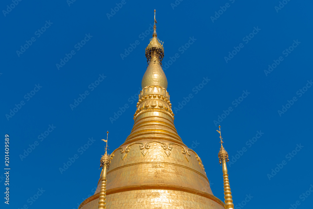 Shwedagon Pagoda is a beautiful golden pagoda located at Tachileik, Myanmar.