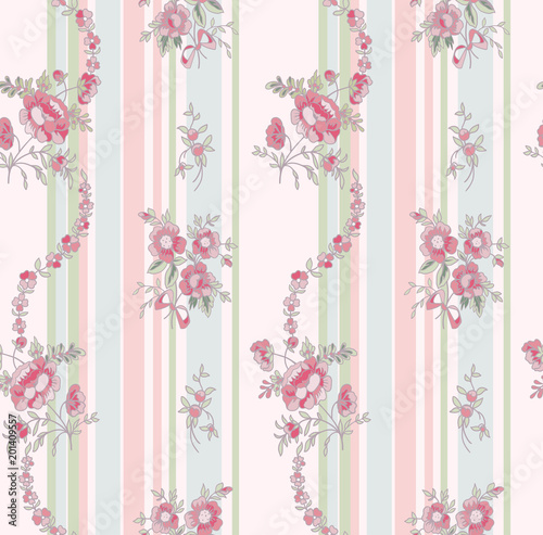 shabby background with floral ornament