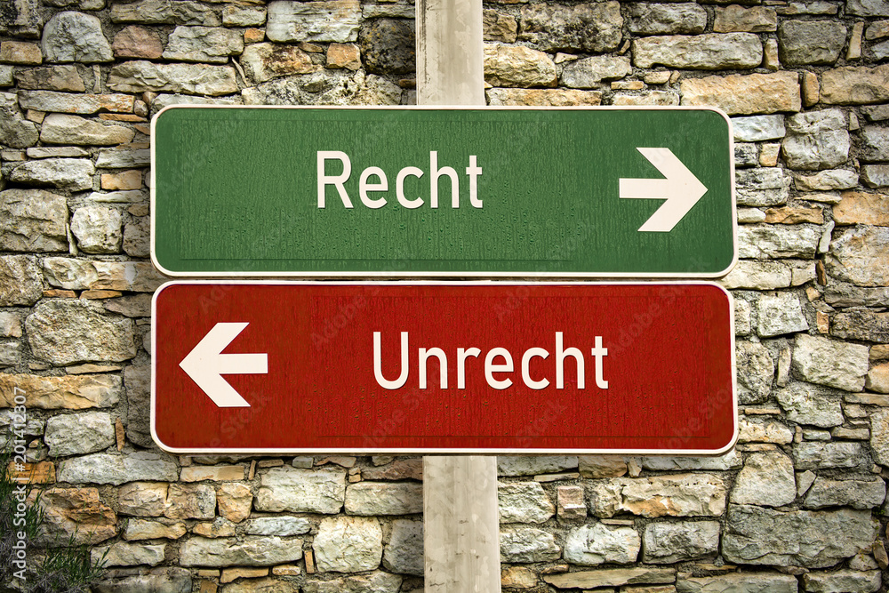 Fototapeta premium Schild 316 - Recht