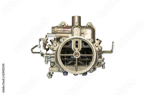 New car carburetor isolated on white background