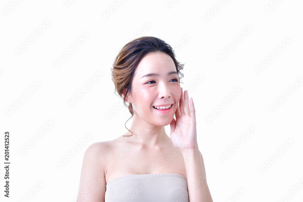 The concept of healthy beautiful woman. Beautiful women are healthy. Beautiful woman smiling happily. Beautiful woman is smiling on a white background. The concept of healthy beautiful woman. Beautiful women are healthy. Beautiful woman smiling happily. Beautiful woman is smiling on a white background.