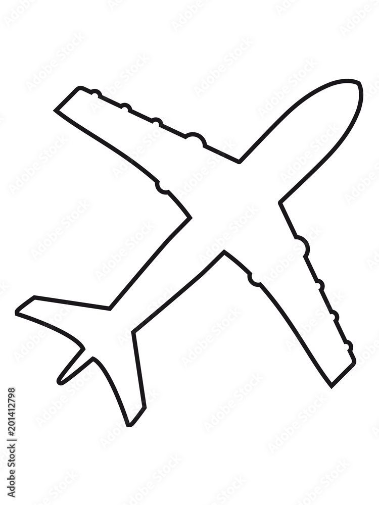 linie kontur oben unten flugzeug fliegen pilot maschine jumbo jet