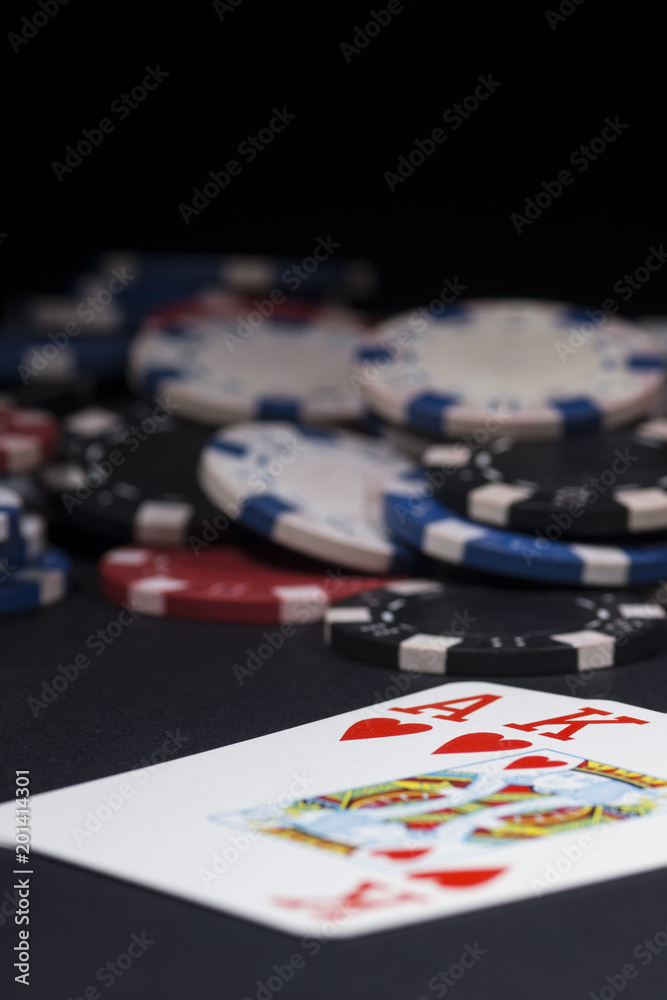 Poker chips and cards. High resolution image for gambling industry. Poker chips and cards. High resolution image for gambling industry.