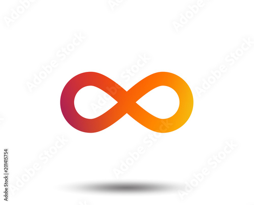 Limitless sign icon. Infinity symbol. Blurred gradient design element. Vivid graphic flat icon. Vector