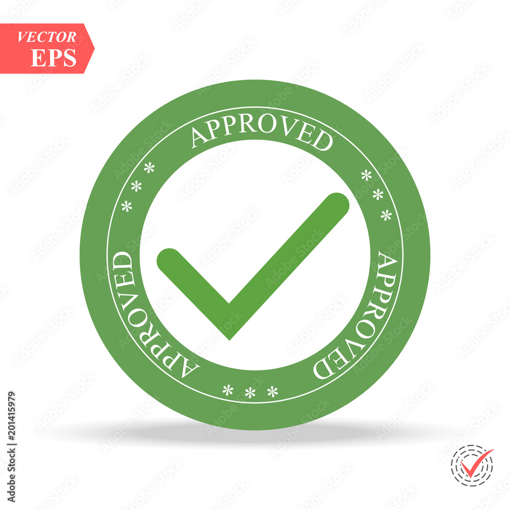 Green Approved stamp on white background Green Approved stamp on white background