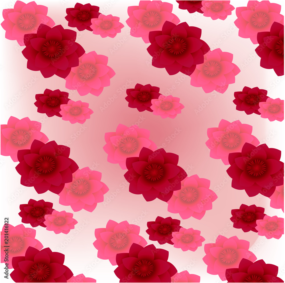 a pattern of flowers of red shades a pattern of flowers of red shades