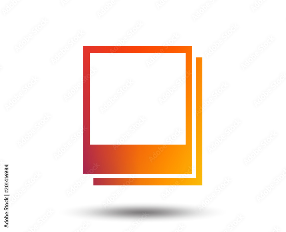 Photo frames template sign icon. Empty photography symbol. Blurred gradient design element. Vivid graphic flat icon. Vector Photo frames template sign icon. Empty photography symbol. Blurred gradient design element. Vivid graphic flat icon. Vector