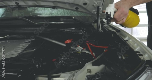 Professional engine cleaning, car washing, car showroom, service, shop.