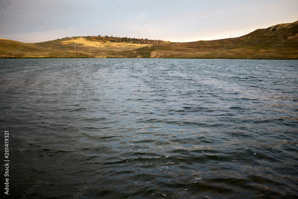 Reservoir lake in Wyoming