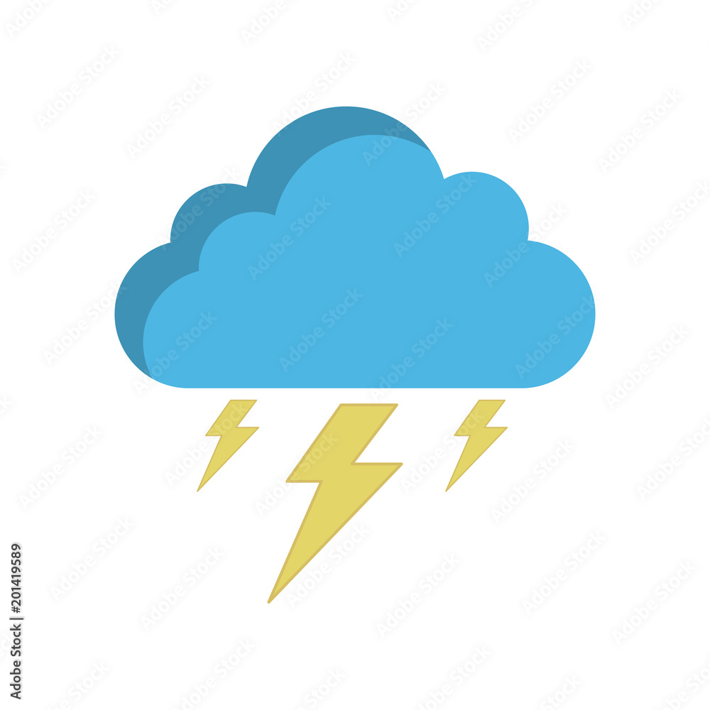 Storm cloud icon in flat style isolated Storm cloud icon in flat style isolated