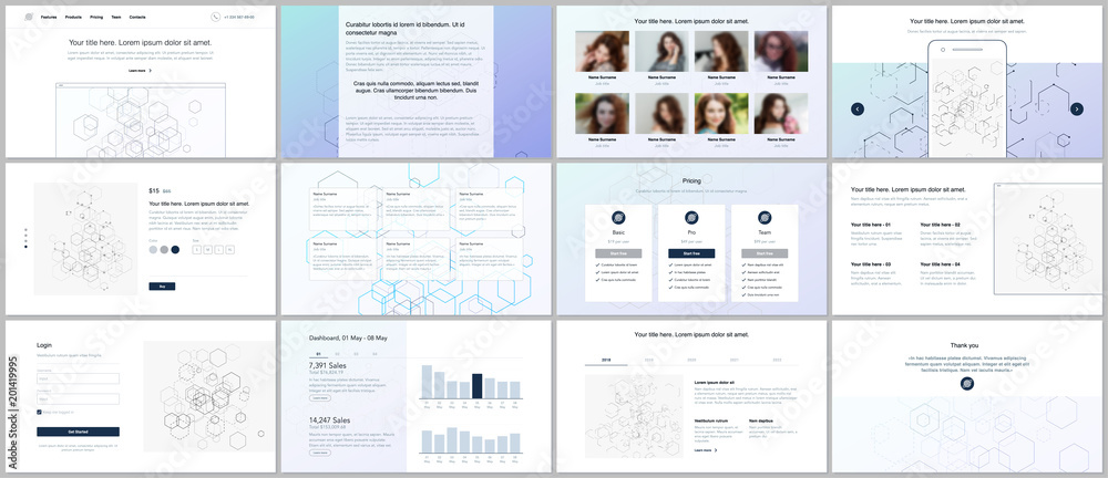 Vector templates for website design, minimal presentations, portfolio. UI, UX, GUI. Design of headers, dashboard, contact forms, features, pricing, e-commerce page, blog etc. Social network concept Vector templates for website design, minimal presentations, portfolio. UI, UX, GUI. Design of headers, dashboard, contact forms, features, pricing, e-commerce page, blog etc. Social network concept