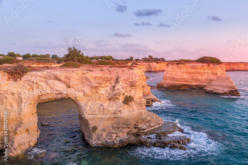 Italy, Santo Andrea cliffs in Puglia photo