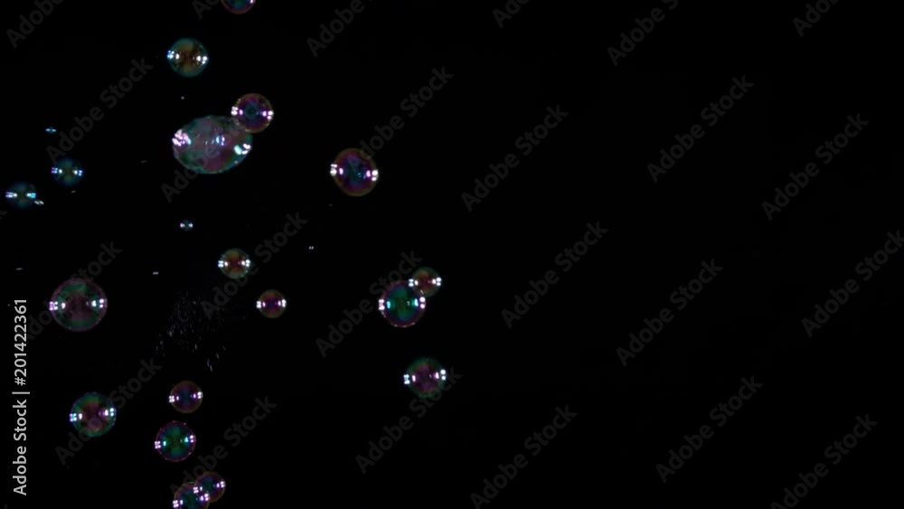 Soap Bubbles Isolated on Black Background Soap Bubbles Isolated on Black Background