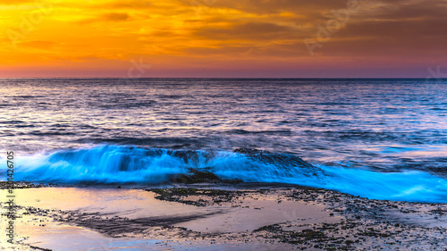 Sunrise Seascape with Clouds