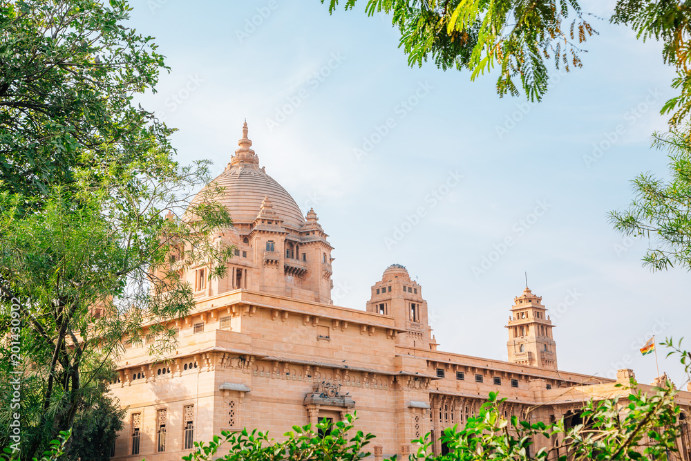 Fototapeta premium Umaid Bhawan Palace historical building in Jodhpur, India
