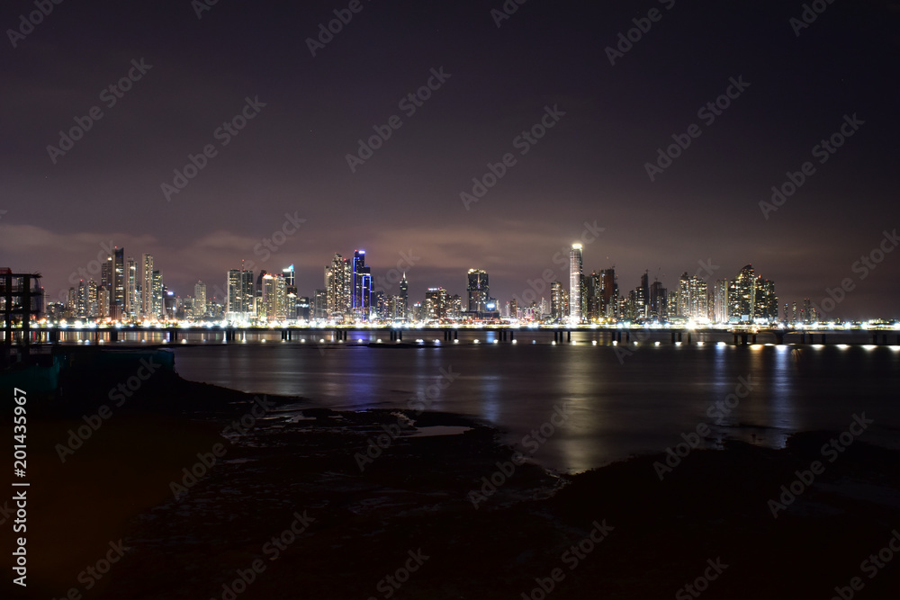 Panama Skyline at night