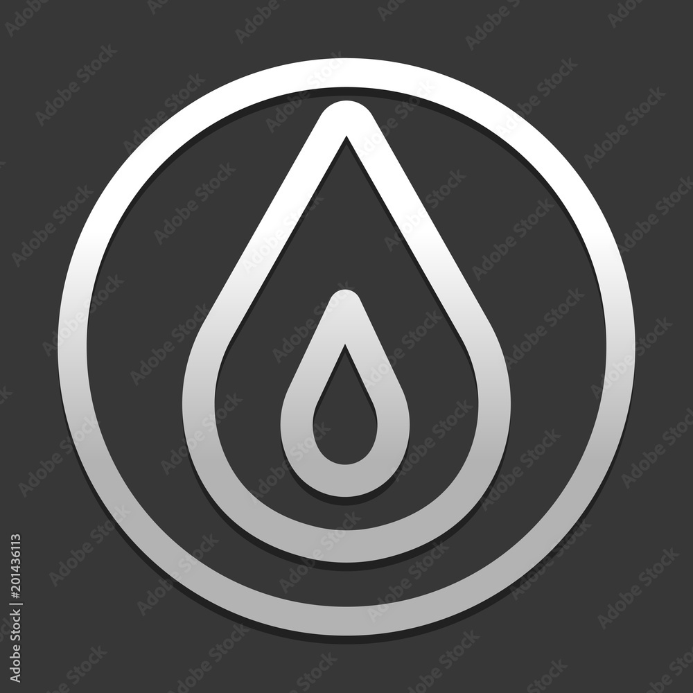 fire flame. simple silhouette. icon in circle on dark background with simple shadow fire flame. simple silhouette. icon in circle on dark background with simple shadow