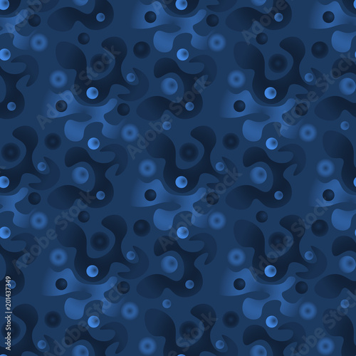 Dark natural forest seamless pattern. Natural abstract series.