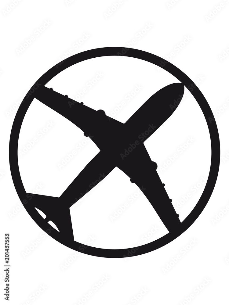 design logo kreis rund oben unten flugzeug fliegen pilot maschine jumbo jet silhuette schwarz umriss urlaub ferien reise design logo kreis rund oben unten flugzeug fliegen pilot maschine jumbo jet silhuette schwarz umriss urlaub ferien reise