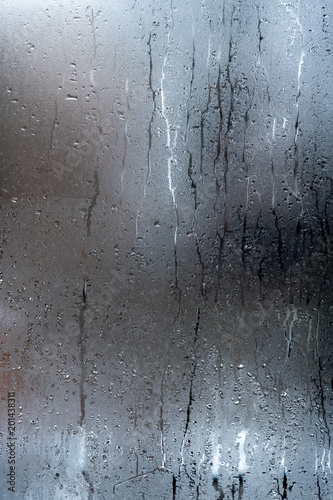 Autumn rain, the inscription on the sweaty glass - question mark vertical insta