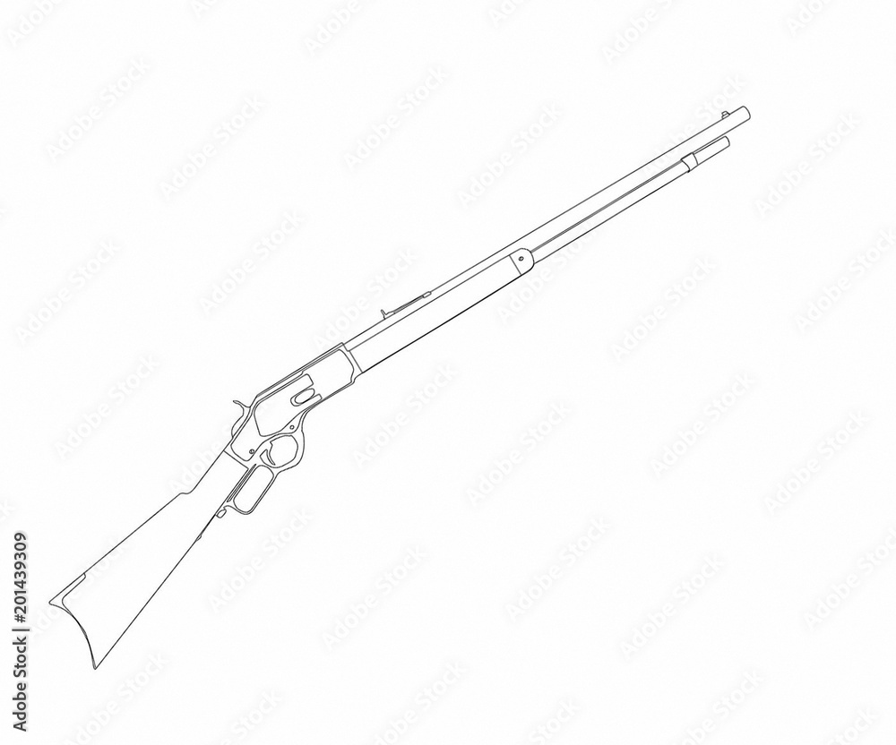Old rifle. Wincheser.