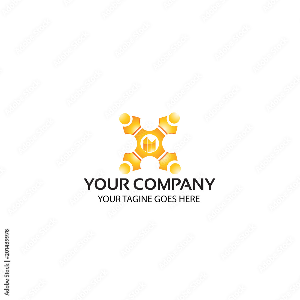 teamwork - logo template teamwork - logo template